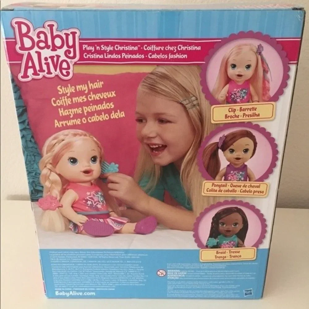 Baby Alive Hasbro Play n Style Christina Doll Blonde Hair with Accessories NEW